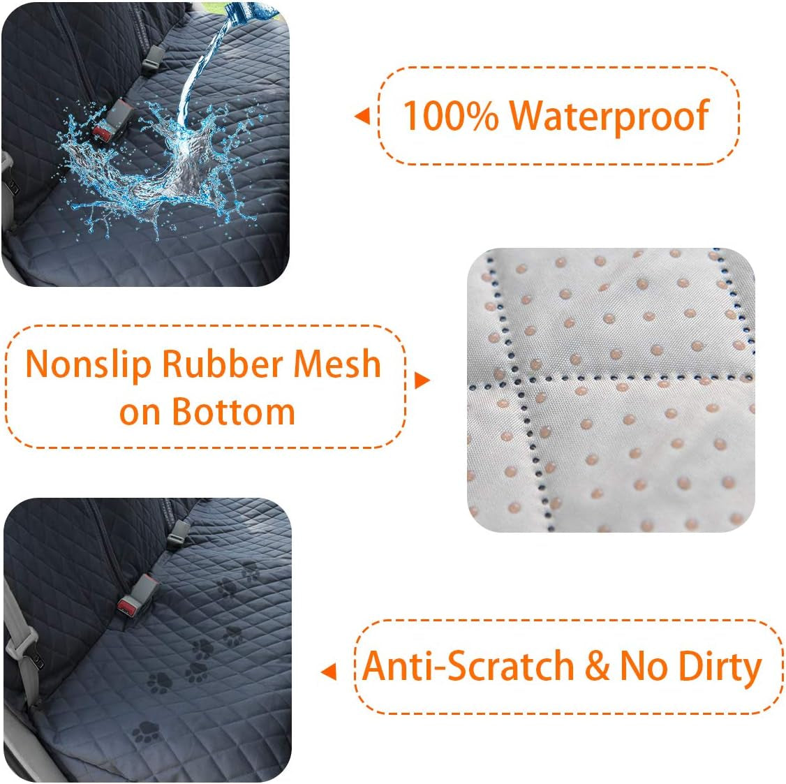 Waterproof Dog Car Seat Cover – Backseat Protector